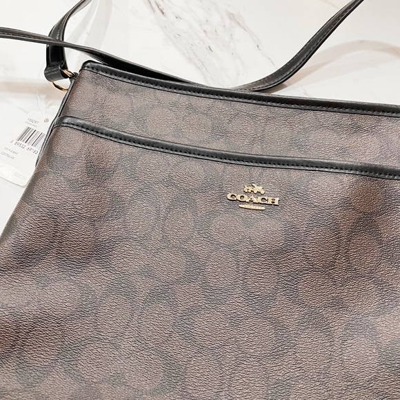 NWT Brown Leather Coach Crossbody Purse - Picture 3 of 14